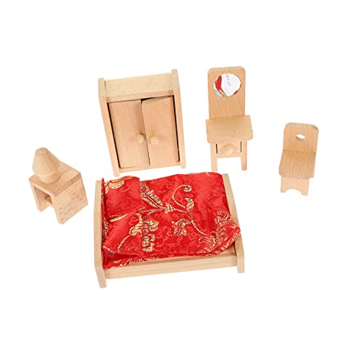 KOMBIUDA 1 Set Zartes Mini -Schlafzimmer -szenenspielzeug DIY Mini Schlafzimmer Szene Kit Kleine Hausmöbel von KOMBIUDA