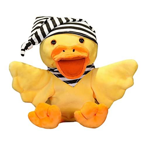 KOMBIUDA 1 Stück Entenpuppe Plüsch Stofftiere Für Vor, Spiel Zu Handpuppe Puppe Handschuh Handpuppe Geschichte Handpuppe Tierische Handpuppe Pp Baumwolle Yellow von KOMBIUDA