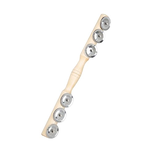 KOMBIUDA 1 Stück Glocke Becken Pädagogisches Musikinstrument Jingle Bell Stick Instrument Jingle Bell Stick Schlaginstrument Musikunterricht Holz von KOMBIUDA