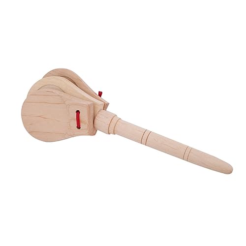 KOMBIUDA 1 Stück Holz Kastagnetten für Frühe Musikalische Bildung Ergonomischer Griff für Kleinkinder Fördert und Denkfähigkeiten Einfach zu Bedienen Kreatives Lernspielzeug von KOMBIUDA