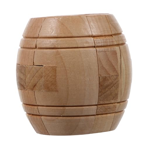 KOMBIUDA 1 Stück Holz Luban Schloss Puzzle für Erwachsene Barrel Puzzle Fördert Kreatives und Eltern Junge Mädchen Interaktion Sicheres und Langlebiges Design Rätsel für Kluge von KOMBIUDA