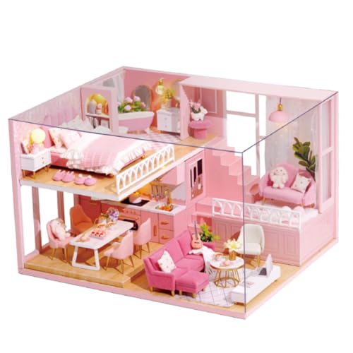 KOMBIUDA 1 Stück Kabinenmodell Kleines Winzige Häuser Winzige Häuser Kleines Mini Wohnung Mini DIY DIY Wohnung Miniatur DIY Handbuch Zusammenbau von KOMBIUDA