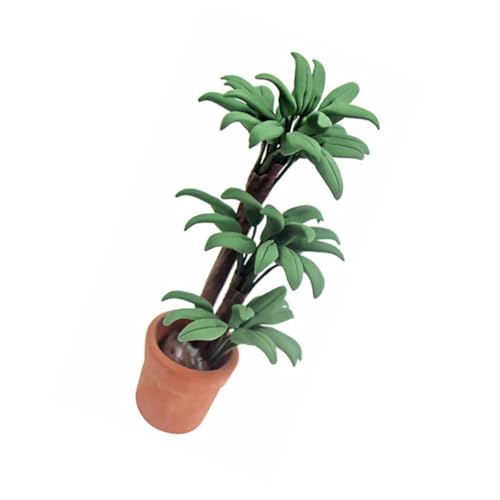 KOMBIUDA 1 Stück Mini Kleine Baum-topfpflanze Miniaturen Anlage Drinnen Pflanzen Mini-topfpflanze Kleine Topfpflanze Mini-Modell Aus Holz Mini-Ornament Mini-holztopf Hölzern Green von KOMBIUDA