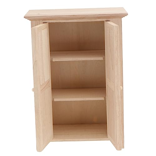 KOMBIUDA 1 Stück Mini Schmücken Schrankdekor Miniaturmöbel Selber Machen Küchenschrank Mini Möbel Miniatur Schrank Mini Warenregal Mini-hausmodell Mini-schrankmöbel Hölzern von KOMBIUDA