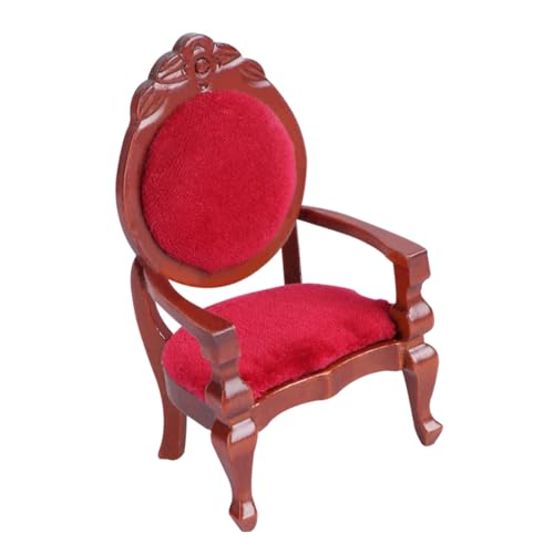 KOMBIUDA 1 Stück Mini-möbel Stühle Mini-Stuhl Möbel Miniatur Mini-verzierung Miniaturmöbel Mini-Ornament Mini Möbel Möbelmodell Baumwolle Brown von KOMBIUDA