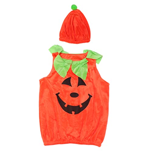 KOMBIUDA 1 Stück Requisiten Für Kostümpartys Kürbis-bodysuit Halloween-outfits Für Kleinkinder Kinderkleidung Halloween -kleidung Kürbis Kostüme Orange Polyester (polyester) von KOMBIUDA