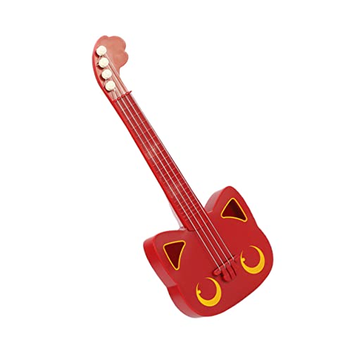 KOMBIUDA 1 Stück Ukulele interaktives kinderinstrumente Geburtstagsgeschenk Gitarre Ukulele - Simulations-Ukulele- Plastik rot von KOMBIUDA