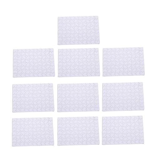 KOMBIUDA 10 Blätter Wärme Übertragungs Puzzle Rätsel Sublimieren Rätsel Malen Leere Puzzles Wärmeübertragungspuzzle Selber Machen Leere Rätsel Zeichnen Leeres Puzzle DIY-Puzzle Weiß Papier von KOMBIUDA