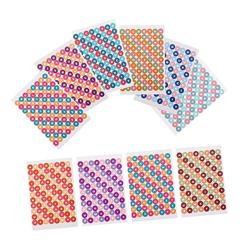 KOMBIUDA Scrapbooking-Aufkleber-Set 10 Blätter Gemischte Englische Buchstaben Aufkleber Für Bastel-journaling-kit von KOMBIUDA