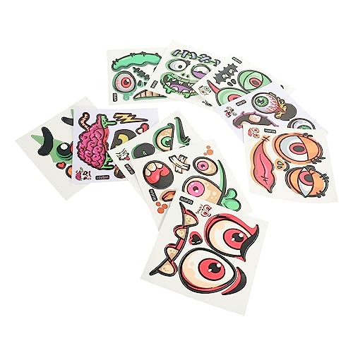 KOMBIUDA 10 Blatt Halloween- -Aufkleber Kürbis Handwerk Aufkleber Party Gefälligkeiten DIY-kürbisaufkleber Halloween-Aufkleber Kürbis-Aufkleber- Lustiger Kürbisaufkleber PVC von KOMBIUDA