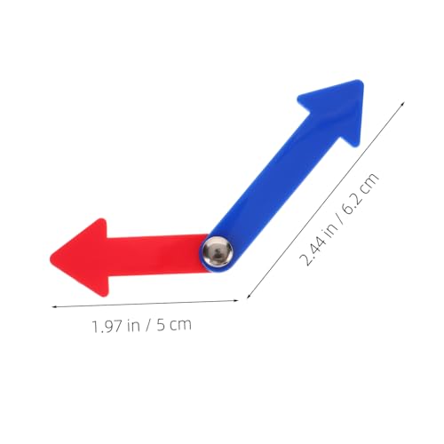KOMBIUDA 10 Sätze Teiliges Drehbare Kunststoff Zeiger für Lernuhr Zeitanzeige Wiederverwendbare Verschleißfeste Uhrzeiger in Rot und Blau Pädagogische Uhrzeigermodelle für Grundschule von KOMBIUDA