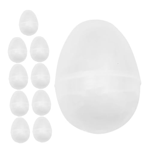 KOMBIUDA 10 Stück Befüllbare Transparente Ostereier Aus Kunststoff Füllmaterial Für Osterpartytüten Plastik Ostereier Süßigkeiten Und Leckerli Boxen Zum Basteln Der Ostereiersuche von KOMBIUDA