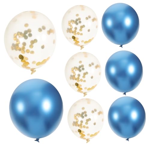 KOMBIUDA 10 Stück Blauer Goldener Ballon Verlobungsballons Partyballons Rosa Ballonbogen-kit Babyrosa Luftballons Ballonbogen Zum Geburtstag Danksagungsballons Bänder Funkeln Emulsion von KOMBIUDA