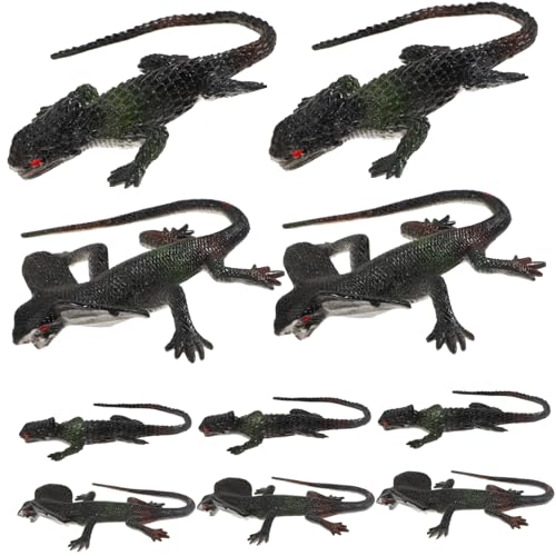 KOMBIUDA 10 Stück Gummieidechsen Spielzeug Für Kinder Realistische Tierfiguren Regenwald Vielseitige Dekoration Und Lernspielzeug Zufällige Farbe/Stil von KOMBIUDA