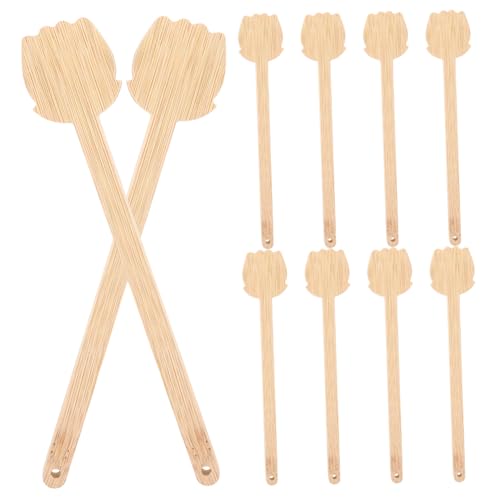 KOMBIUDA 10 Stück Fächergriff aus Bambus Lüftergriffe Bambusstöcke für Fans Chinesische Fan steckt für DIY an DIY Fan Sticks Handstangen Dekoration Light Brown von KOMBIUDA