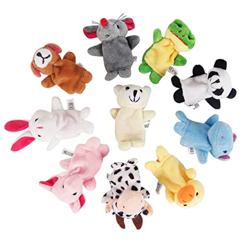 KOMBIUDA 10 Stück Fingerpuppenpuppenspielzeug Für Kleinkinder Kaninchenspielzeug Entenspielzeug Häschenspielzeug Für Die Marionetten Kinderspielzeug Babypuppenspielzeug Fingerspielzeug Für von KOMBIUDA