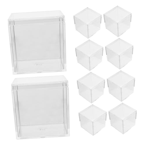 KOMBIUDA 10 Stück Kristallprobenboxen Durchsichtige Aufbewahrungsboxen Transparenter Würfelbehälter Mineralien Organizer Kleiner Probenbehälter Probenaufbewahrungsbehälter Aus Acryl von KOMBIUDA