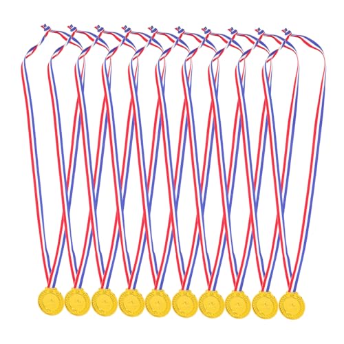 KOMBIUDA 10stücke Goldmedaillen Für Mädchen Plastikauszeichnungen Für Sport Wettbewerbe Und Partys Erste Plätze Basketball Fußball Und Motivationsgeschenk Für Sieger von KOMBIUDA