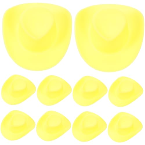 KOMBIUDA 10 Stück Mini-cowboyhut Hamster Cowgirl-Hut Ausgestopft Kleine Hüte Minis Am Kleinsten Miniatur Kappe Mini-hüte Hut Für Minihauspuppe Kuchen Hut Plastik Yellow KOMBIUDA 10 Stück Mini-cowboyhut Hamster Cowgirl-Hut Ausgestopft Kleine Hüte Minis Am Kleinsten Miniatur Kappe Mini-hüte Hut Für Minihauspuppe Kuchen Hut Plastik Yellow von KOMBIUDA