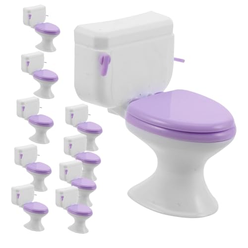 KOMBIUDA 10 Stück Miniatur-wc Puppenhäuser Realistische Badezimmermöbel Weiße und Violette Mini-toiletten für Detailgetreue Szenengestaltung Kompatibel mit Puppenhaus-zubehör KOMBIUDA 10 Stück Miniatur-wc Puppenhäuser Realistische Badezimmermöbel Weiße und Violette Mini-toiletten für Detailgetreue Szenengestaltung Kompatibel mit Puppenhaus-zubehör von KOMBIUDA