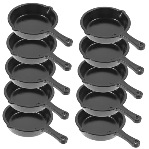 KOMBIUDA 10 Stück Minipfanne Miniatur Mini-pfanne Kochgeschirr Für Puppenstuben Kochen Klein Mini-küchenhelfer Winzig Spielzeugbratpfanne Mini-küchenutensilien Pfanne Ei Schwarz Plastik KOMBIUDA 10 Stück Minipfanne Miniatur Mini-pfanne Kochgeschirr Für Puppenstuben Kochen Klein Mini-küchenhelfer Winzig Spielzeugbratpfanne Mini-küchenutensilien Pfanne Ei Schwarz Plastik von KOMBIUDA
