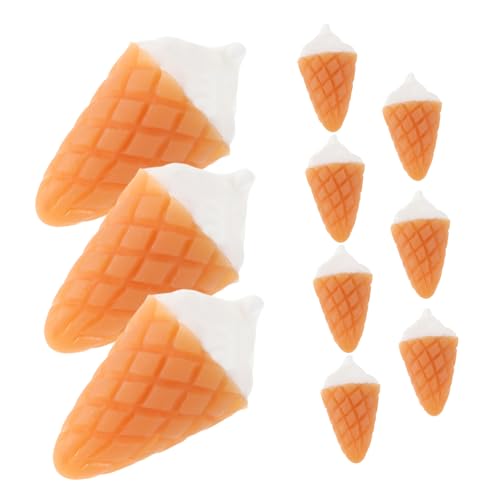 KOMBIUDA 10 Stück Mini-eistüten Spielzeug Realistische Dessert-Modelle Für Puppenhaus Küchendekoration Simulation Von Lebensmitteldetails von KOMBIUDA