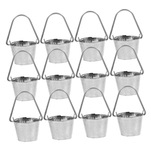 KOMBIUDA 10 Stück Puppenhaus Ornamente Miniatur – Griffe Haus Metallgriff Outdoor Mini Für Landschaftsmodell Blumeneimer DIY Klein Mit Dekorativem Zubehör Wasserversorgung von KOMBIUDA