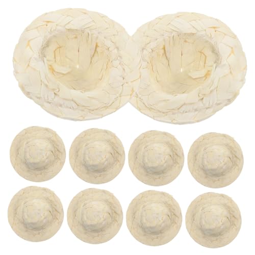 KOMBIUDA 10 Stück Puppenmütze Puppenstuben-Strohhüte Partyhut lustig Strohhüte zum Basteln Miniatur -Strohhut kreative Hutverzierung dekorativer DIY-Hut Miniatur winzige Hüte gewebte Mützen KOMBIUDA 10 Stück Puppenmütze Puppenstuben-Strohhüte Partyhut lustig Strohhüte zum Basteln Miniatur -Strohhut kreative Hutverzierung dekorativer DIY-Hut Miniatur winzige Hüte gewebte Mützen von KOMBIUDA