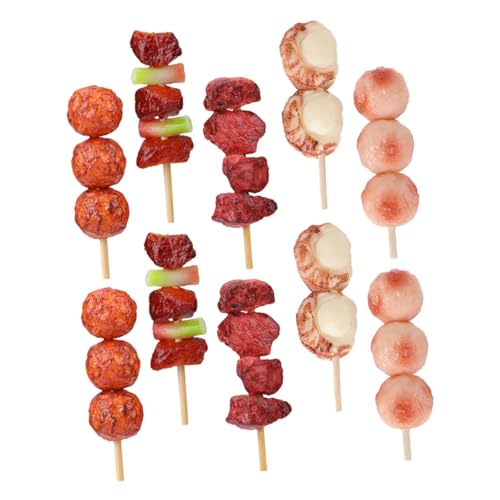 KOMBIUDA 10 Stück Grillspieße Spielzeug Simuliertes Barbecue-Essen Küchenspielzeug Für Kinder von KOMBIUDA