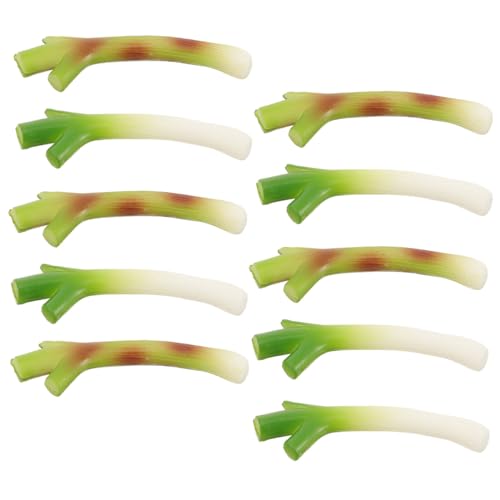 KOMBIUDA 10 Stück Simuliertes Gemüse-Grill-Zwiebel-Segment-Lebensmittelspielzeugmodell küchendekoration Toy spielwaren lebensechte Frühlingszwiebeln Simulationsgemüse gefälschtes Gemüse PVC von KOMBIUDA