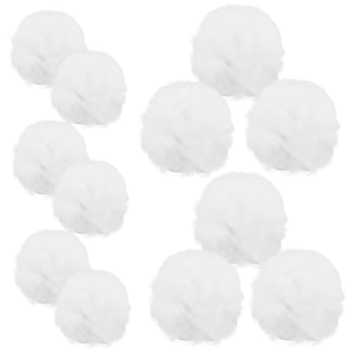 KOMBIUDA 10 Stück Teiliges Hasenschwanz mit Metallnadel Flauschige Weiße Bunny Tails Vielseitiges Hasen Kostüm Zubehör für Damen für Ostern Cosplay Kostümpartys und Kleidungsschmuck von KOMBIUDA