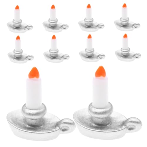 KOMBIUDA 10 Stück Teiliges Miniatur-kerzenhalter Resin Filigrane Puppenhaus-deko Vintage Mini-kerzenständer für Wohnzimmer Essbereich und Schlafzimmer für Miniaturmöbel und Feengarten KOMBIUDA 10 Stück Teiliges Miniatur-kerzenhalter Resin Filigrane Puppenhaus-deko Vintage Mini-kerzenständer für Wohnzimmer Essbereich und Schlafzimmer für Miniaturmöbel und Feengarten von KOMBIUDA