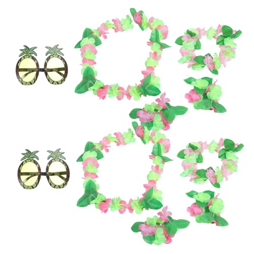 KOMBIUDA 10 Stück Urlaubsoutfit Sonnenbrille Hawaiianischer Kranz Partydekorationen Im Hawaiianischen Stil Sommer-hawaii-partybrille Hawaiianische Blumenkette Ananas-halloween-kostüm Tuch KOMBIUDA 10 Stück Urlaubsoutfit Sonnenbrille Hawaiianischer Kranz Partydekorationen Im Hawaiianischen Stil Sommer-hawaii-partybrille Hawaiianische Blumenkette Ananas-halloween-kostüm Tuch von KOMBIUDA