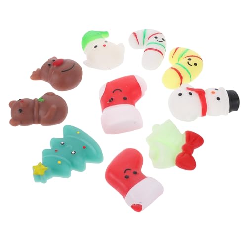 KOMBIUDA 10 Stück Weihnachts-Prise-Schneemann- Weihnachts- -Set Weihnachts-Squeeze- dekoratives Quetschspielzeug zur Linderung von Angstzuständen von KOMBIUDA