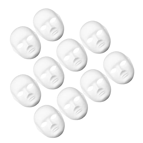 KOMBIUDA 10stücke Papiermasken Bemalen Weiße Für Halloween Und Rollenspiele Leicht Und Für Mädchen Und Erwachsene von KOMBIUDA