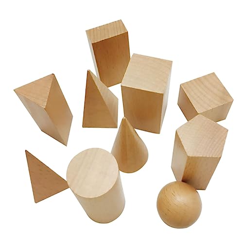 KOMBIUDA 10-teilige Geometrische Bausteine Holzspielzeug Für Kinder Frühes Lernen Kognitive Bauspielzeug von KOMBIUDA