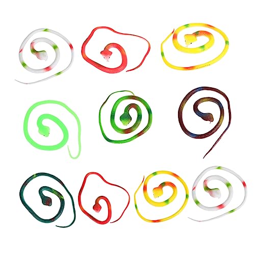 KOMBIUDA 10 Stück künstliche Schlangenrequisiten verdrehen falsche Schlange Streich klein Toys of Terror funnytoys Spoof-Simulationsschlange knifflige Schlangenrequisiten Gummi von KOMBIUDA