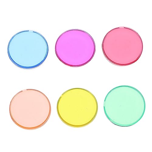 KOMBIUDA 100 Stück Teiliges Kunststoff Spielchips Set Bunte Runde Lernscheiben für Glatte Kanten Farbige Experimentierscheiben Farberkennung und Mathematischem Grundverständnis von KOMBIUDA