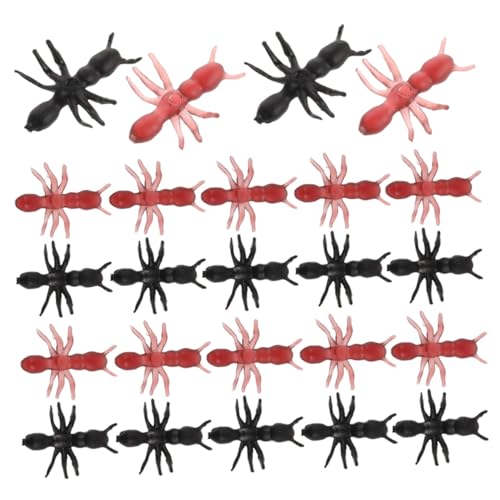 KOMBIUDA 1000 Stück Realistische Plastikameisen Simulation Insektenspielzeug Halloween Party Deko Streiche Naturerlebnis Lernmaterial Schwarz Braun von KOMBIUDA