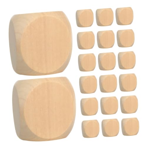 KOMBIUDA 100Stücke Holzwürfel Unbehandelte Seitige für DIY Bastelprojekte Brettspiele und Partyzubehör Vielseitige Holzblockwürfel für Kreative Anwendungen von KOMBIUDA