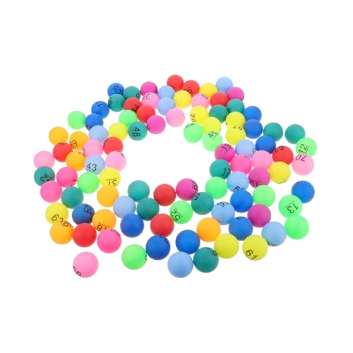 KOMBIUDA 100st Farbkugeln Und Gewinnbälle Digitale Lotteriekugel Farbe Lotterieball Tombola-kugelnummern Farblotterie Bingo-preise Toy Ball Bingo-Rad Farbball-Lotterie Pp von KOMBIUDA