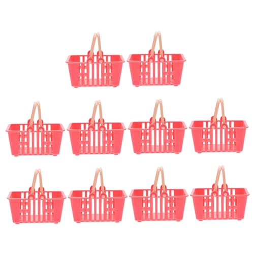 KOMBIUDA 10St Mini-Einkaufskorb Mini Körbe Puppe Kinderkorb Miniatur einkaufskorb kindereinkaufskorb Mini-Handkorb Mini-Tragekörbe Mini-Süßigkeitenkörbe Plastik rot KOMBIUDA 10St Mini-Einkaufskorb Mini Körbe Puppe Kinderkorb Miniatur einkaufskorb kindereinkaufskorb Mini-Handkorb Mini-Tragekörbe Mini-Süßigkeitenkörbe Plastik rot von KOMBIUDA