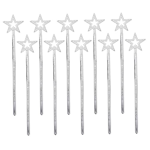 KOMBIUDA 10 Stück Feenstäbe Aus Kunststoff Performance-Requisiten Party-Accessoires Für Mädchen von KOMBIUDA