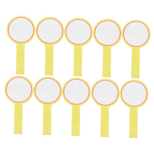 KOMBIUDA 10St spieltafel Spielbrett Antwort tragbares Whiteboard Aufkleber Telefonpol Telefonkabine Puppenhaus Handheld-Trockenlöschtafel kleine trocken abwischbare Tafeln Plastik Yellow von KOMBIUDA