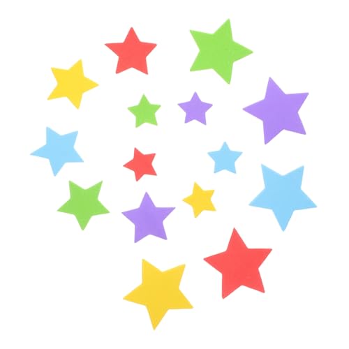 KOMBIUDA 10er-Pack Schaumstoff-Aufkleber: Selbstklebende Aufkleber in Sternform Aus Eva, Bunte Eva-Stern-Aufkleber Für Kinder, Sammelalben, Party-Dekorationen, Pädagogische Kunstprojekte von KOMBIUDA