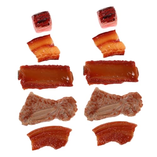 KOMBIUDA 10st Simuliertes Rippenspielzeug Grill Fleisch Künstliche Nahrungsmittel Zur Ausstellung Kochsimulationsspielzeug Prop Essen Gefälschte Lebensmittel Spielküchenzubehör Harz KOMBIUDA 10st Simuliertes Rippenspielzeug Grill Fleisch Künstliche Nahrungsmittel Zur Ausstellung Kochsimulationsspielzeug Prop Essen Gefälschte Lebensmittel Spielküchenzubehör Harz von KOMBIUDA