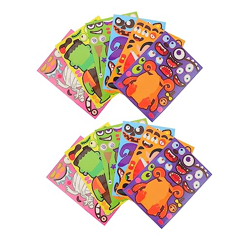 KOMBIUDA 12 Blätter Aufkleber Puzzles Aufkleber Halloween Aufkleber Papier KOMBIUDA 12 Blätter Aufkleber Puzzles Aufkleber Halloween Aufkleber Papier von KOMBIUDA