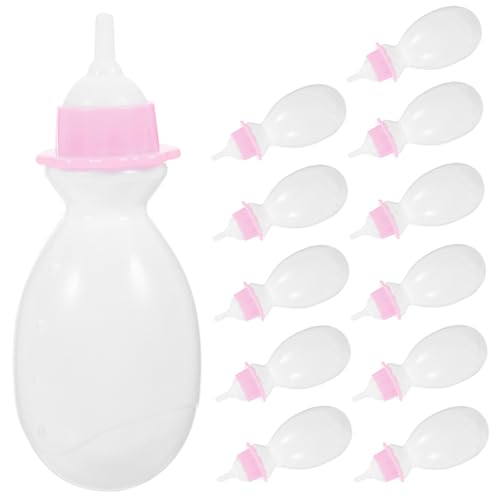 KOMBIUDA 12 Stück Babyflasche Milchflasche Puppenaugen Babygeschenk Saftflaschen Für Babypuppen Puppenflasche Gefälschte Futterflasche Plastik Weiß von KOMBIUDA