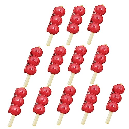 KOMBIUDA 12 Stück Kandiertes Haws-Modell Fälschung Party Mini-Essen Miniatur für kinderspielzeug schmuck puppenhaus zubehör kandierter Haw kandierte Hagebutten Acryl rot von KOMBIUDA