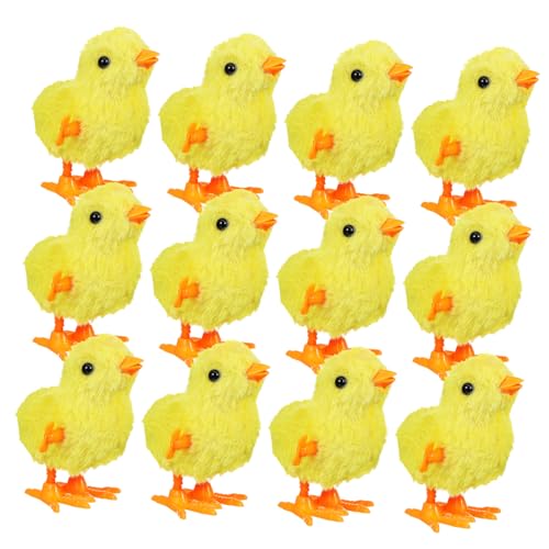 KOMBIUDA Aufziehspielzeug Hühnchen-plüschtier Küken-stofftier Springendes Aufzieh-hühnchen Für Kinder Party Spielzeug Mit Aufziehfunktion von KOMBIUDA
